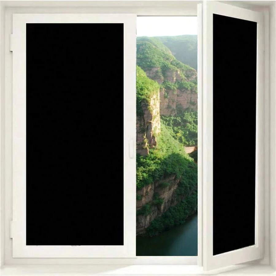 Một Cuộn Của Tĩnh điện Không keo Giấy dán kính Đen Mờ Ban công Phòng tắm Văn phòng Sự riêng tư Phim ảnh Tĩnh điện Hấp thu Dày lên 24 Dây điện Tĩnh điện PVC - trắng - Xem 1