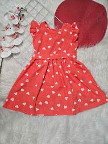 Young Girls Dresses - 紅色 - 查看 1