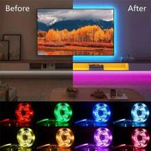 Led Đối với Phòng ngủ , Điều khiển , Phích cắm Và Chơi , Điều chỉnh Màu sắc , Có thể Cắt , Dễ dàng để cài đặt , Thích hợp Đối với Lễ hội Bầu không khí , TV Bối cảnh Và Buổi tiệc Bầu không khí , Nhà  Đồ trang trí , Niềm vui , Trẻ em Trang trí phòng - Nhiều màu - Xem 3
