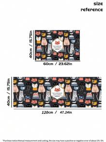 One Piece Silica Gel Kitchen Mat With High-End Line Block Pattern, Anti-Fatigue, Comfortable & Fashionable Style, Anti-Slip, Quick-Drying, Suitable For Kitchen, Bathroom, Doorway And Laundry Room - Multicolor - View 5