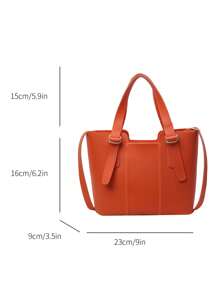 A Fashionable Solid Color Minimalist Bucket Bag With Shoulder Crossbody Bag, Suitable For Women's Handbag Wallet Shopping