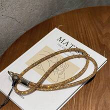 Rhinestone Decorated Phone Chain & Lanyard, Luxury Rhinestone Pendant For Women