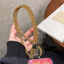 Rhinestone Decorated Phone Chain & Lanyard, Luxury Rhinestone Pendant For Women