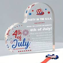 1 Miếng Của Tháng bảy Trang trí Món quà , Yêu nước Acrylic Tấm ván Thương hiệu Món quà , Của Tháng bảy Ngày độc lập Theo chủ đề Đồ trang sức Quà tặng lưu niệm , Đài kỷ niệm Ngày độc lập - Nhiều màu - Xem 2