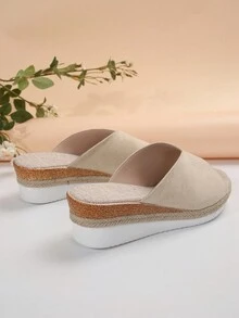 Của phụ nữ Gót chân Dép xăng đan , Dép đi trong nhà , Kỳ nghỉ Phong cách Dép đi trong nhà , Retro bờ biển , Nhà  , Ngoài trời Buổi tiệc Gót chân Dép xăng đan , Dép đi trong nhà Dành cho Cô gái - Màu be - Xem 7