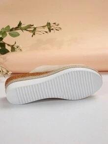 Của phụ nữ Gót chân Dép xăng đan , Dép đi trong nhà , Kỳ nghỉ Phong cách Dép đi trong nhà , Retro bờ biển , Nhà  , Ngoài trời Buổi tiệc Gót chân Dép xăng đan , Dép đi trong nhà Dành cho Cô gái - Màu be - Xem 8