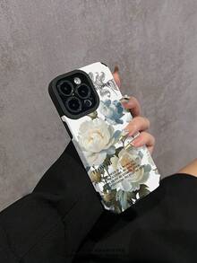 Vỏ điện thoại Tpu kết cấu da 1 hoa tương thích với điện thoại IPhone và Samsung - Nhiều màu - Xem 2