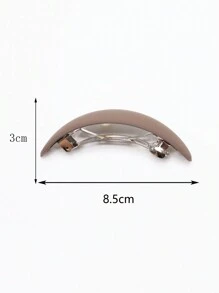 1个/2个装 女士防滑时尚简约哑光复古发夹爪夹发卡，学习用品，发饰，头部饰品，女士发饰，发夹 - 棕色 - 查看 4