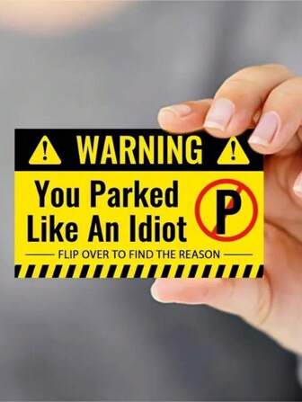 1 Pack Of 50pcs Funny, Bad Parking Cards And Tags, For Various Reasons
