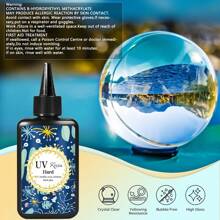 1入100g/200g/300g/400g Uv樹脂套裝,坚硬的透明水晶状环氧树脂,針對首飾製作的預混合樹脂,使用uv日光快速固化 - 100g*2瓶 - 查看 5