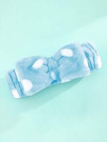 Set De 2 piezas Diadema Banda Para Cabello Para Skincare Limpieza Facial Con Moño, Accesorios Para Maquillaje Con Diseño Suaves Y Ligeras, Accesorios Para Cabello De Baño. - Azul - Ver 4