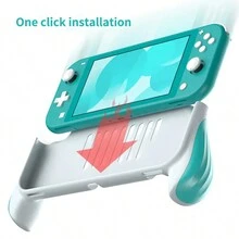 Estuche compatible con Switch Lite Disipación de calor ligera, estuche protector duro de ABS para consola de videojuegos, a prueba de golpes, cobertura compatible con funda de Switch Lite con diseño ergonómico y agarre cómodo, instalación con un solo clic - Azul menta - Ver 2