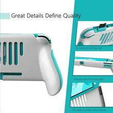 Estuche compatible con Switch Lite Disipación de calor ligera, estuche protector duro de ABS para consola de videojuegos, a prueba de golpes, cobertura compatible con funda de Switch Lite con diseño ergonómico y agarre cómodo, instalación con un solo clic - Azul menta - Ver 6