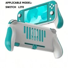 Estuche compatible con Switch Lite Disipación de calor ligera, estuche protector duro de ABS para consola de videojuegos, a prueba de golpes, cobertura compatible con funda de Switch Lite con diseño ergonómico y agarre cómodo, instalación con un solo clic - Azul menta - Ver 1