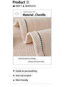 1 Miếng phổ cập Thêu Chenille Đệm sofa , Phong cách Chống bụi bẩn , Chống trượt Khăn Sofa , Chống trầy xước Bọc ghế sofa Đối với Phòng khách Hình chữ L Và 1/2/3/4 Chỗ ngồi Ghế sofa ( Cá nhân ) - Màu be - Xem 7