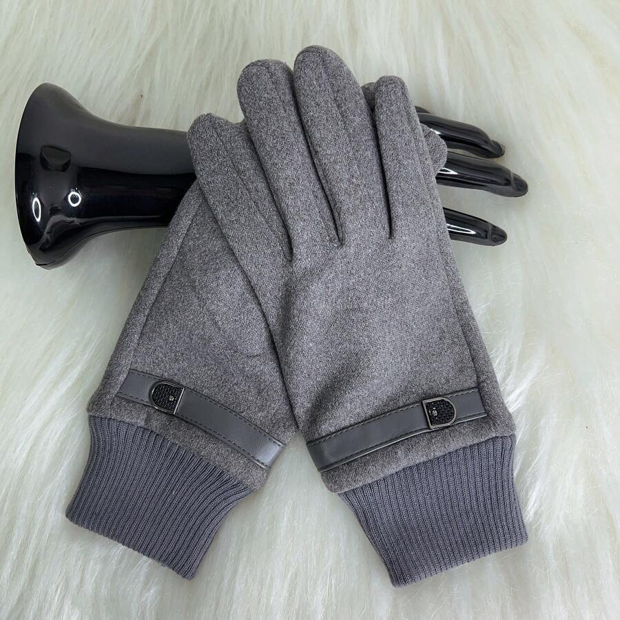 Women Full Finger Gloves - Màu Xám nhạt - Xem 1