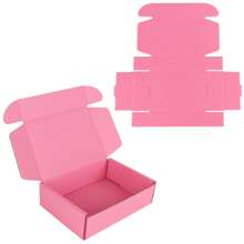 10pcs Pink 3-Layer Extra Sturdy Corrugated Cardboard Packaging Box, Size: 5.12x3.15x1 Inches / 10pcs 5.12x3.15x1 Inches Small Mailer Shipping Boxes Packing Box, Corrugated Cardboard Box Ideal For Small Business Packaging, Crafts, Festivals, And Christmas Gift Packing (Pink),Christmas Valentine Day