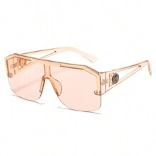 1 paire de lunettes de mode surdimensionnées, lunettes pour retour à l'école, accessoires de plage, lunettes de soleil pour les vacances d'été à la plage, extérieur, voyage