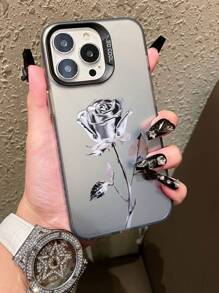 1入新款imd雙層加厚柔軟殼,女性專用,適用於蘋果iphone15promax/14promax/13/xs/xr/11/7plus/8plus/7/8/se2,卡通印花防震手機殼,附贈矽膠繩 - 彩色 - 查看 6