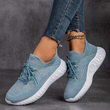 Của phụ nữ Nhẹ Giày thể thao bít tất , Thoải mái Và Thoáng khí Giày Chạy bộ - Màu xanh lam - Xem 1