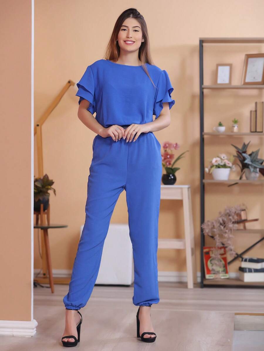 Women Two-Piece Outfits - Màu xanh lam - Xem 1