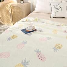 1pc Multi-Color Pineapple Pattern Blanket, Suitable For Bedroom Sofa All Seasons