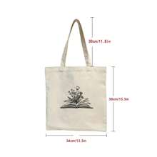 One-Piece Custom Canvas Bag, Foldable, Lightweight And Casual Shopping Bag, Perfect For Customized Souvenirs, Party Decorations, Unique, Simple And Stylish Foldable Shopping Tote Bag, Ideal For Valentine's Day, Halloween, Christmas, Birthday Gifts, And New Year's Gifts. Full Of Charm! - Beige - View 9
