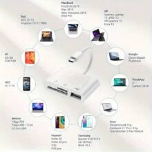 3-in-1 SD-Kartenleser OTG-Adapter 2.0/3.0 Anschluss kompatibel mit MacBook Pro Laptop PC Kamera Handye