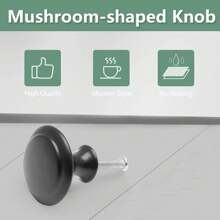 10 Packs Mushroom Knobs, Stainless Steel Dresser Knobs,  Round Drawer Knob Pull Handle With Mounting Screws For Chest Cabinet Cupboard Drawer - Multicolor - View 8