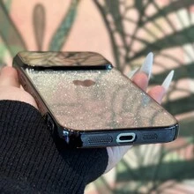 1 个渐变心形手机壳，带大窗口，兼容苹果和三星 - 黑色 - 查看 3