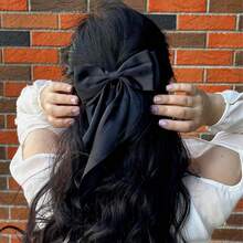 4pcs Lớn Mượt Mềm mại Xa ten Nơ cột tóc Đối với phụ nữ , To lớn Nơ cột tóc Clip Bowknot Tóc Kẹp tóc Kẹp tóc Đối với phụ nữ Tiếng Pháp Phụ kiện tóc - Nhiều màu - Xem 8