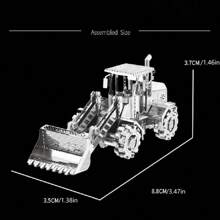 3d Metal Puzzle Assembly Model, Diy Stainless Steel Interlocking Construction Vehicle Model Set With 6 Different Vehicle Designs, Including Road Roller, Excavator, Bulldozer, And More. No Glue Needed. Ideal For Birthday Gift.,Wood Ship Model Building,Construction Set,Building Puzzles - Multicolor - View 17