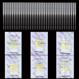 60 Pièces (1 Ensemble) Aiguilles De Machine À Coudre Industrielles, Aiguilles De Machine À Coudre Universelles À Une Seule Aiguille, Tailles 70/10, 75/11, 80/12, 90/14, 100/16, 110/18, Pour Tissus Fins Et Épais Tels Que La Mousseline, Le Nylon, Les Matériaux Synthétiques