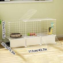 松鼠籠、寵物屋、室內防蟎尿、小型動物別墅、年幼寵物或兔子的鐵絲籠,家居用品 - 彩色 - 查看 6