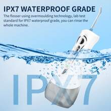 Portable Oral Irrigator Tooth Cleaning Machine, Handheld Electric Dental Cleaner - White - View 6