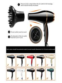 1 pièce Diffuseur de capot de coiffage pour sèche-cheveux, accessoire de cylindre universel pour sécher et coiffer les cheveux, essentiels pour la rentrée scolaire, les vacances, accessoires de cheveux pour femmes