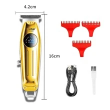 KEMEI Cordless Hair Trimmer Km-2252 Professional Electric Hair Clipper And Beard Trimmer For Men - Gold - View 3