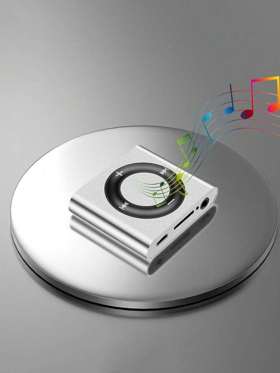 GM11 便攜式迷你 MP3 播放器，高保真環繞音效與 3D 虛擬音效，超長電池壽命，金屬外殼，外部記憶卡插槽可擴展至 64G - 銀色 - 查看 1