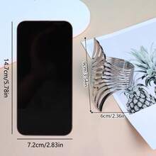 1 Miếng Hiện đại Và Phong cách tối giản Móc rèm Với Thiên sứ Hình Cánh , Mềm mại Đồ trang trí Đối với Sống , Khoan Cài đặt - Bạc - Xem 2