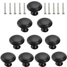 10 Packs Mushroom Knobs, Stainless Steel Dresser Knobs,  Round Drawer Knob Pull Handle With Mounting Screws For Chest Cabinet Cupboard Drawer - Multicolor - View 2