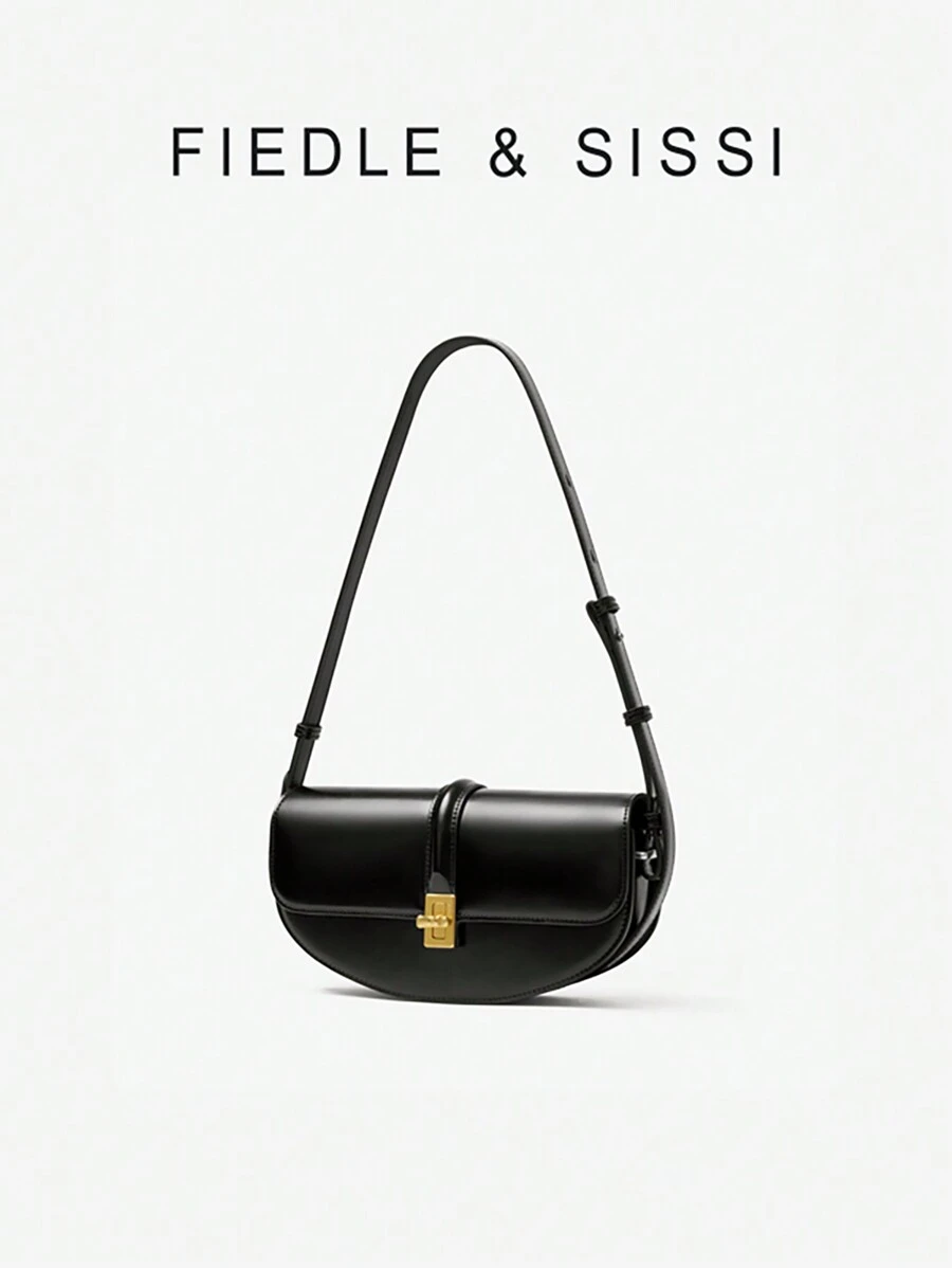 Túi xách da yên ngựa FIEDLE&SISSI có khóa bướm cổ điển kèm hộp quà tặng,Dây đeo có thể điều chỉnh,Túi da thật phù hợp cho các quý cô,FIEDLESISSI,FIEDLE,Thương hiệu thời trang SISSI.
