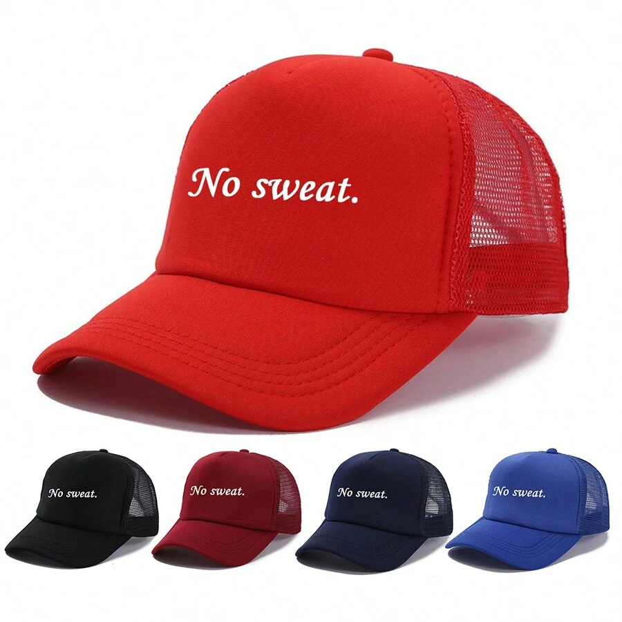 Boné de beisebol masculino para atividades externas, boné de proteção solar com malha, estilo de boné de caminhoneiro na moda coreana, boné de beisebol feminino