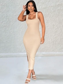 Women Dresses - Màu be - Xem 4