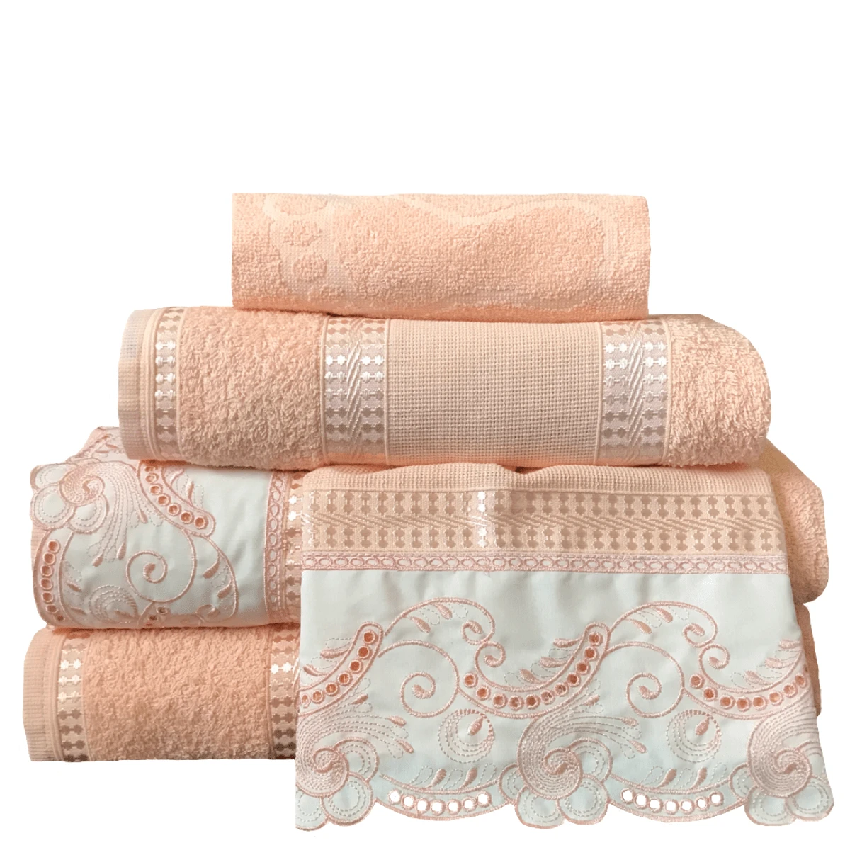 Towel Sets - Màu Cam san hô - Xem 1