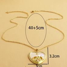 1 Miếng Ngày lễ Mẹ Zirconia Sang trọng Vòng cổ mặt dây chuyền Đối với phụ nữ , Thanh lịch Đồ trang sức Qủa tặng Đối với Mẹ - Vàng - Xem 6