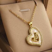 1 Miếng Ngày lễ Mẹ Zirconia Sang trọng Vòng cổ mặt dây chuyền Đối với phụ nữ , Thanh lịch Đồ trang sức Qủa tặng Đối với Mẹ - Vàng - Xem 10