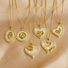 1 Miếng Ngày lễ Mẹ Zirconia Sang trọng Vòng cổ mặt dây chuyền Đối với phụ nữ , Thanh lịch Đồ trang sức Qủa tặng Đối với Mẹ - Vàng - Xem 2