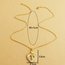 1 Miếng Ngày lễ Mẹ Zirconia Sang trọng Vòng cổ mặt dây chuyền Đối với phụ nữ , Thanh lịch Đồ trang sức Qủa tặng Đối với Mẹ - Vàng - Xem 4