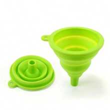 1pc Silicone Collapsible Funnel - Kitchen Gadget For Easy Liquid Transfer