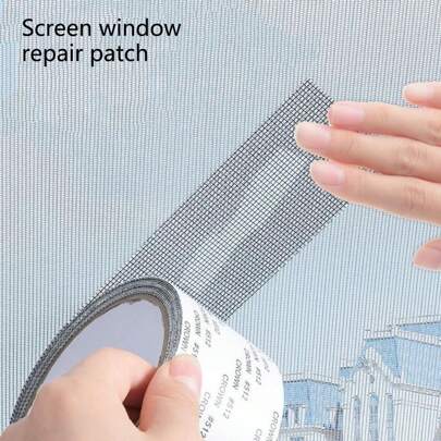 200 متر/لفة شريط إصلاح شبكة مقاوم للحشرات، شريط لاصق لترقيع شباك النوافذ لمكافحة البعوض، لتغطية الثقوب في المنازل